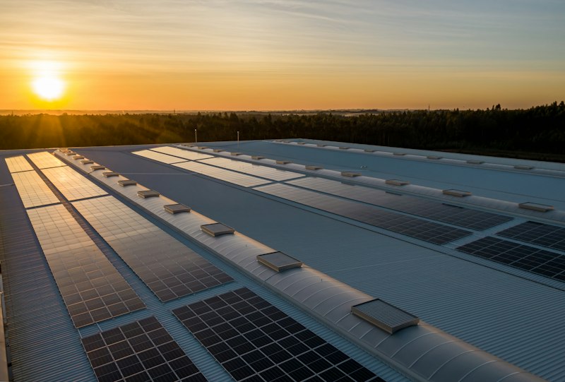 Flachdachanlage Photovoltaik